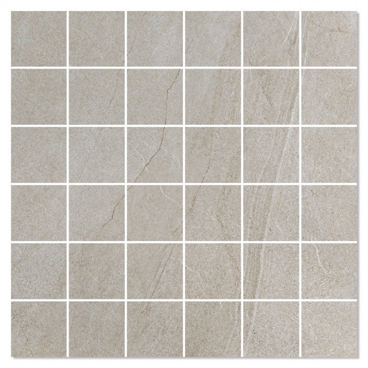 Mosaik Klinker Duostone Grå Brun Mat 30x30 (5x5) cm-0